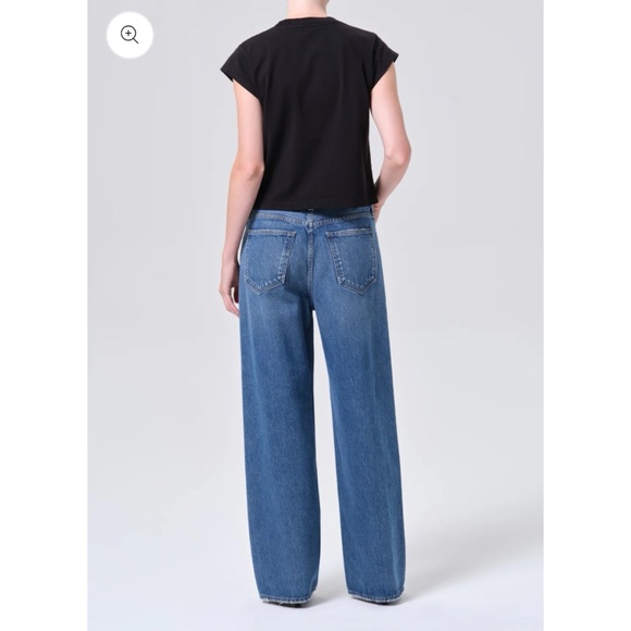 AGOLDE Low Slung Wide-Leg Baggy Jeans Essence Blue 28 - Picture 12 of 13